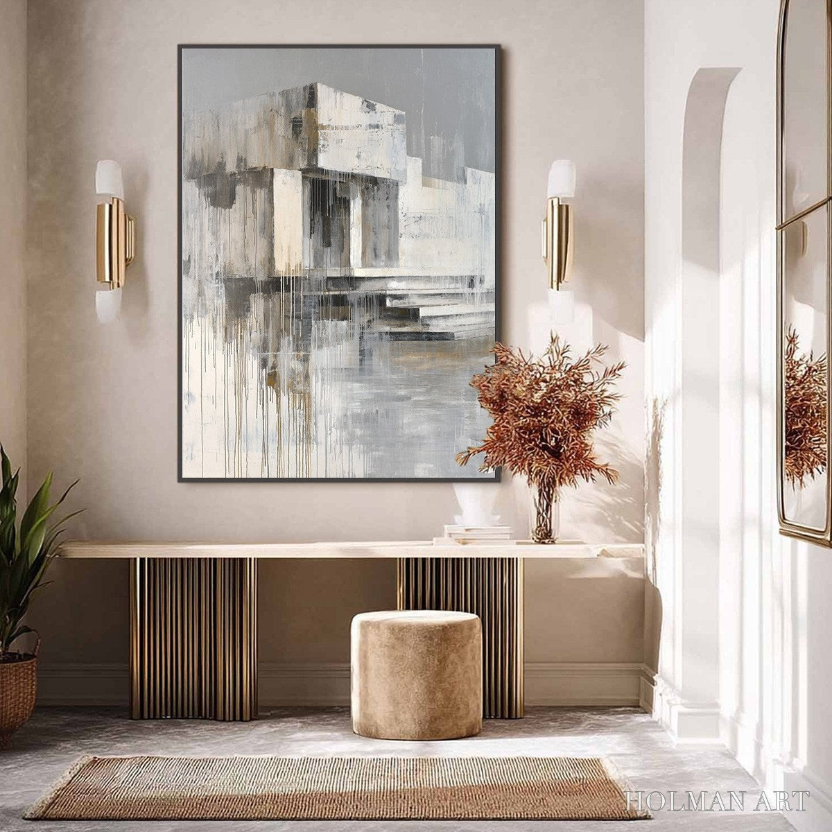 HOLMAN ART Sanctuary – Abstract Architectural Painting - image 4
