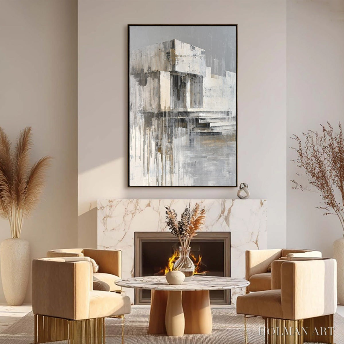 HOLMAN ART Sanctuary – Abstract Architectural Painting - image 6