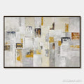 HOLMAN ART Ready to Ship | Golden Intersection – Abstract Geometric Textured Oil - image 1