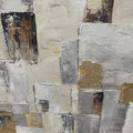 HOLMAN ART Ready to Ship | Golden Intersection – Abstract Geometric Textured Oil - image 2