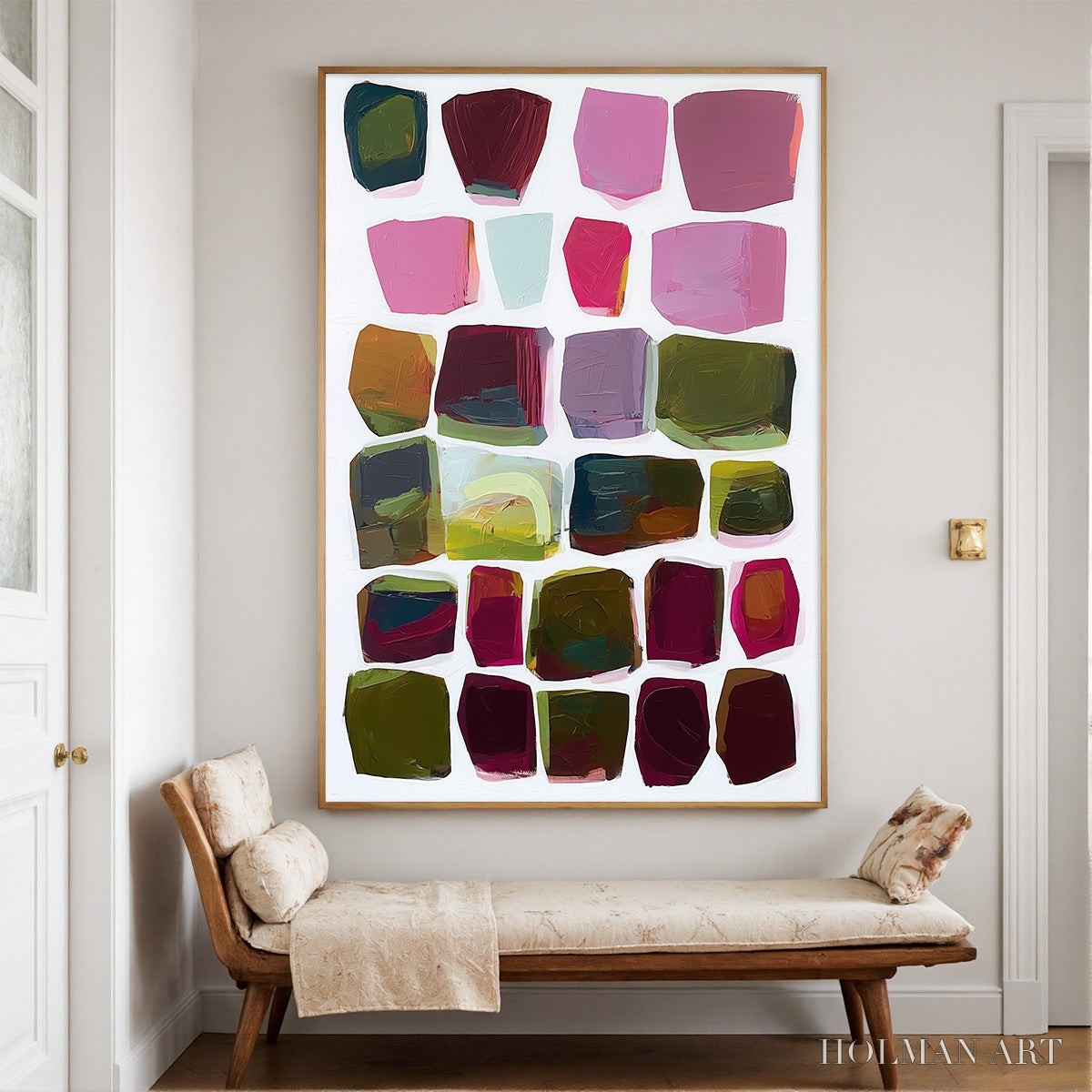 HOLMAN ART Jewel Tones – Abstract Geometric Oil Painting - image 2