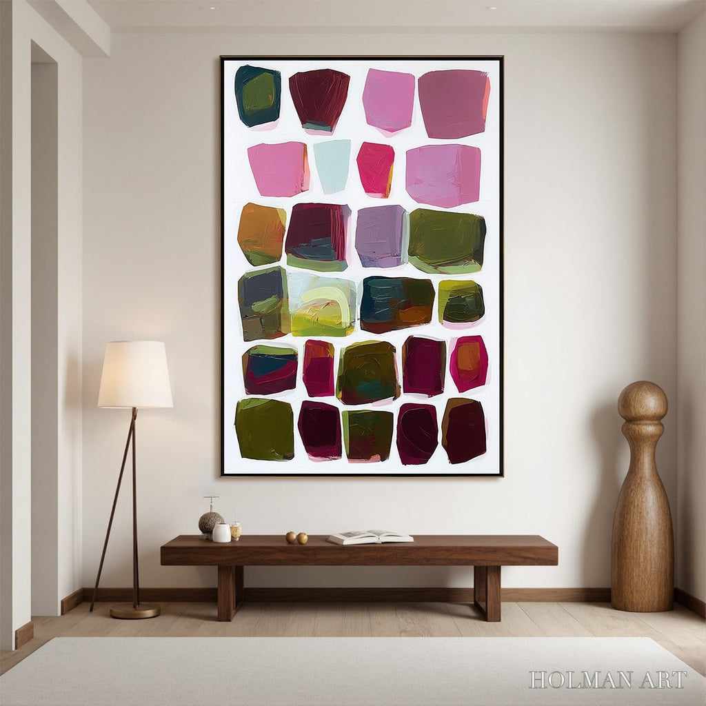 HOLMAN ART Jewel Tones – Abstract Geometric Oil Painting - image 4