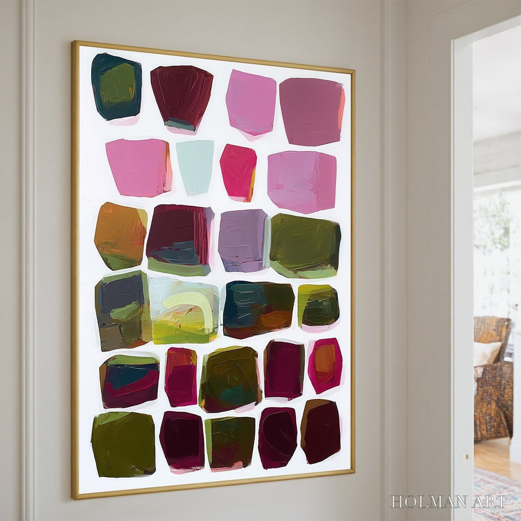 HOLMAN ART Jewel Tones – Abstract Geometric Oil Painting - image 5