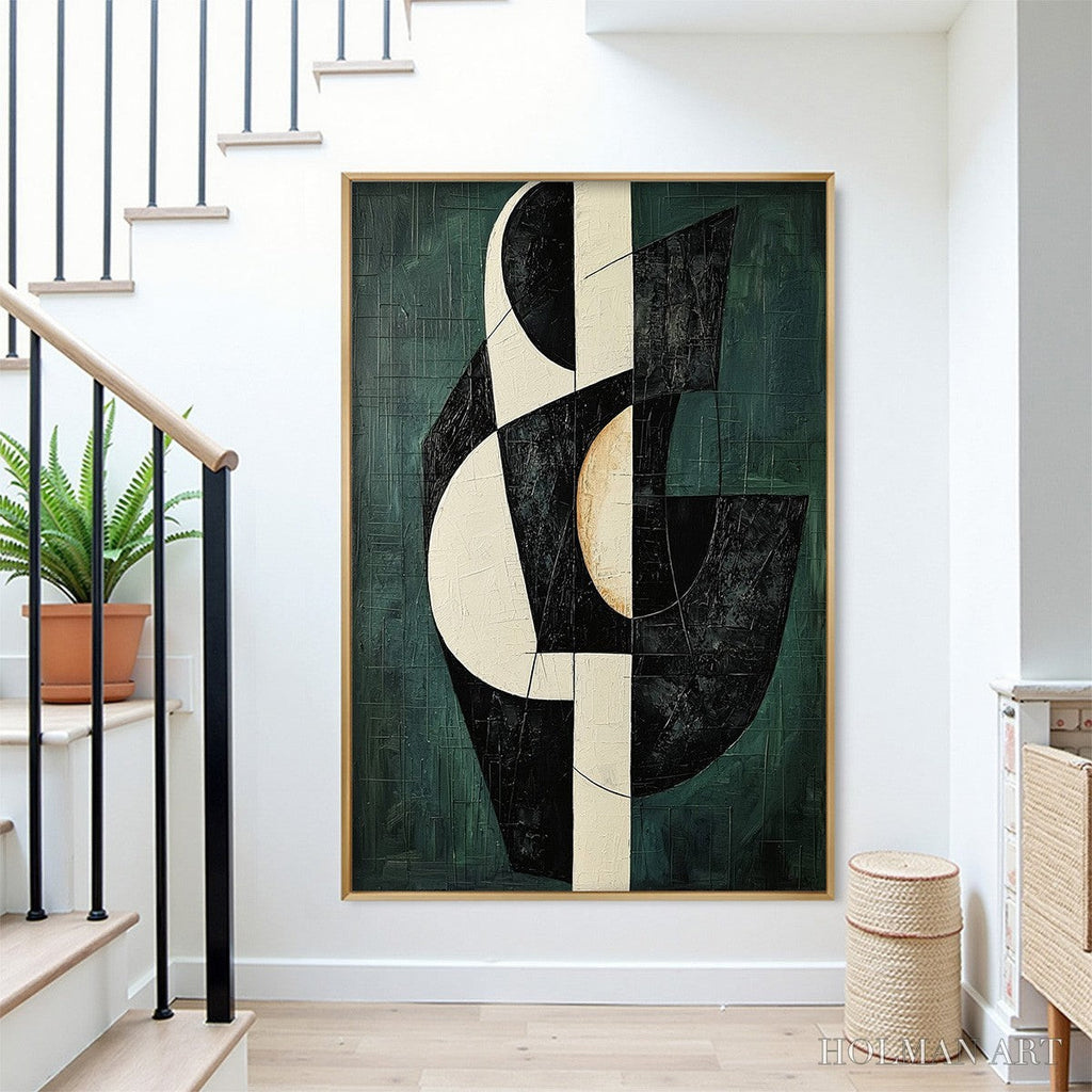 HOLMAN ART Fragmented Forms – Textured Geometric Abstract Oil Painting - image 5