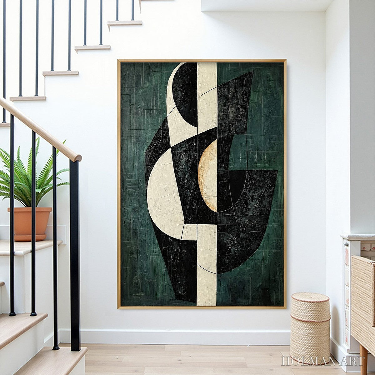 HOLMAN ART Fragmented Forms – Textured Geometric Abstract Oil Painting - image 5