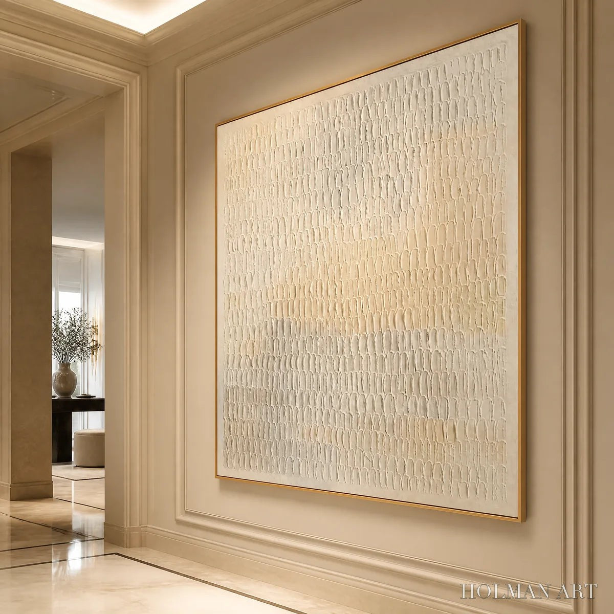 HOLMAN ART Whispered Plaster – White Textured Minimalist Abstract - image 4