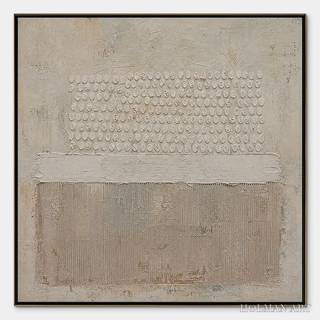 HOLMAN ART White Silence – Minimal White Relief Abstract - image 1