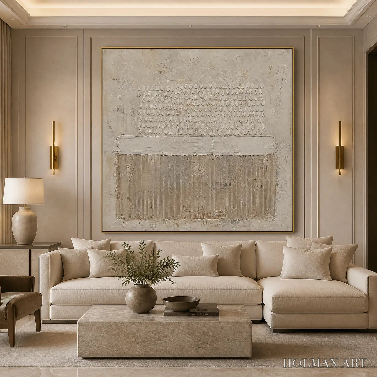 HOLMAN ART White Silence – Minimal White Relief Abstract - image 2