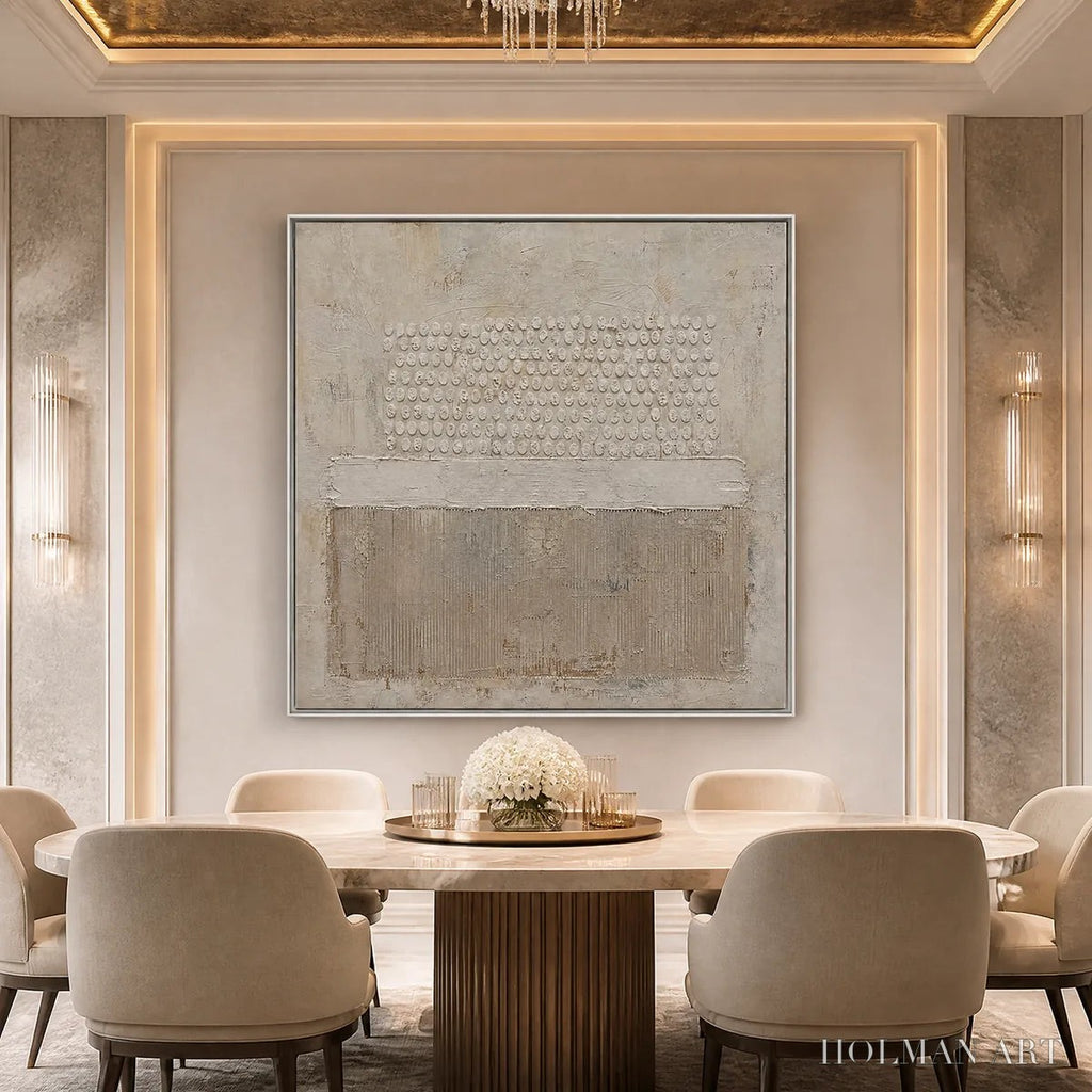 HOLMAN ART White Silence – Minimal White Relief Abstract - image 3