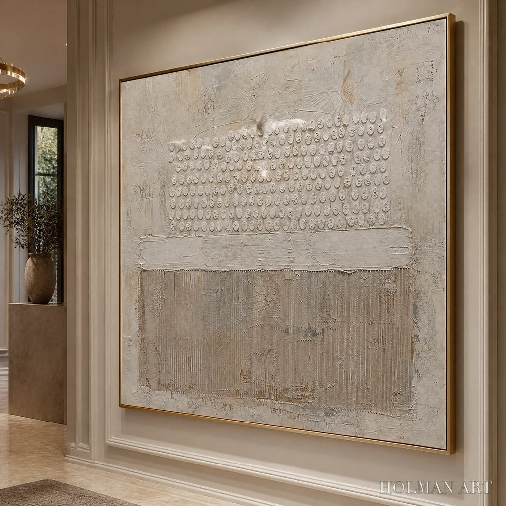 HOLMAN ART White Silence – Minimal White Relief Abstract - image 4
