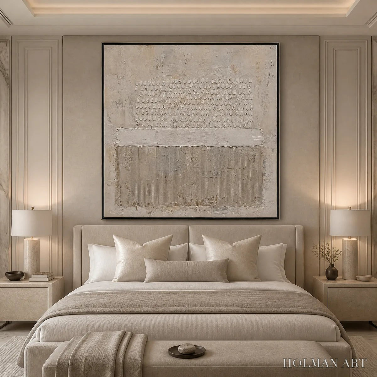 HOLMAN ART White Silence – Minimal White Relief Abstract - image 6