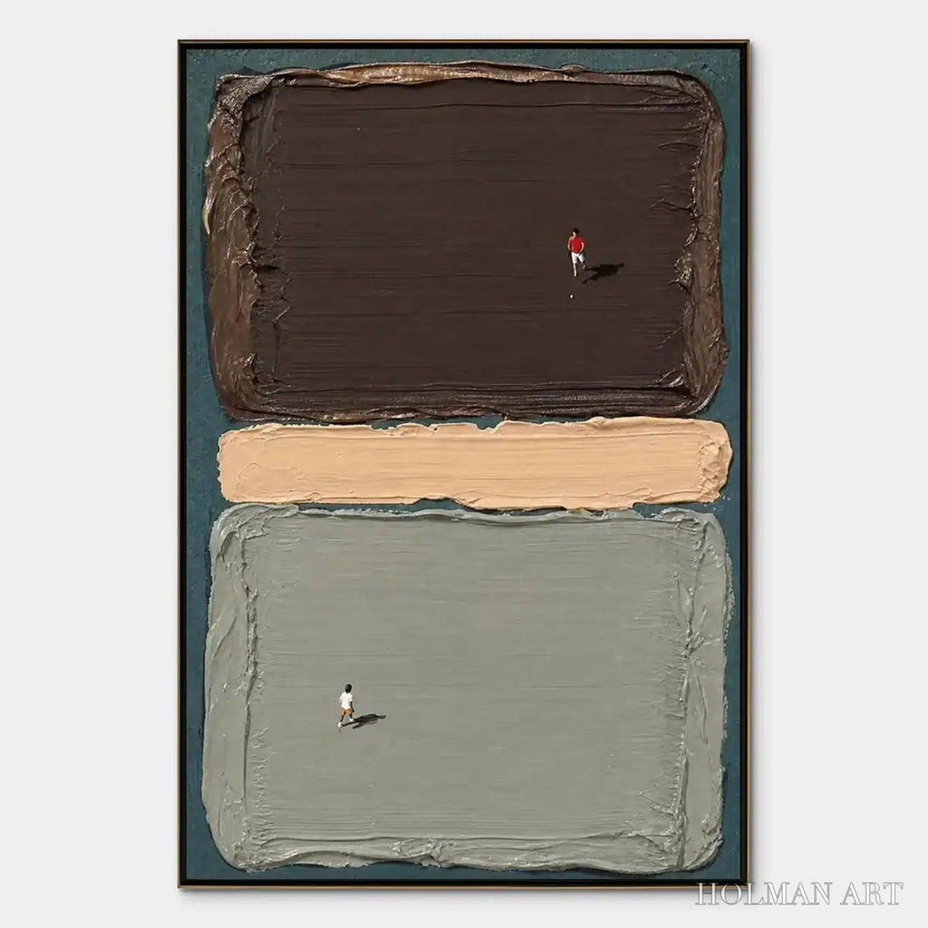 HOLMAN ART Silent Swimmers – Minimal Swimmers Color Block Art - image 1