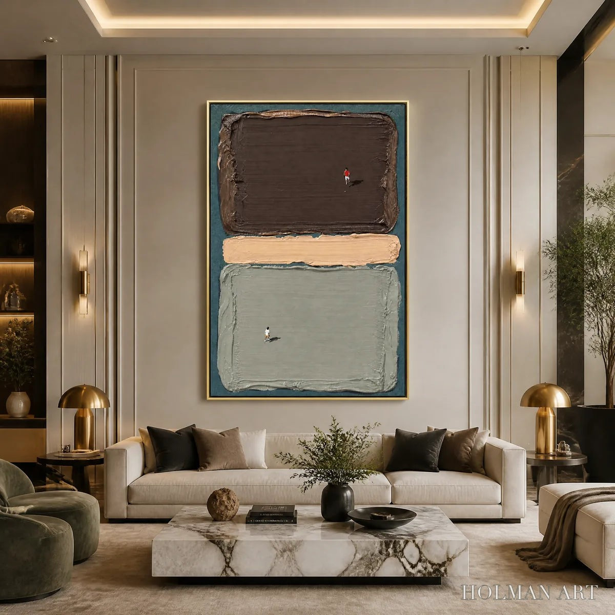 HOLMAN ART Silent Swimmers – Minimal Swimmers Color Block Art - image 2