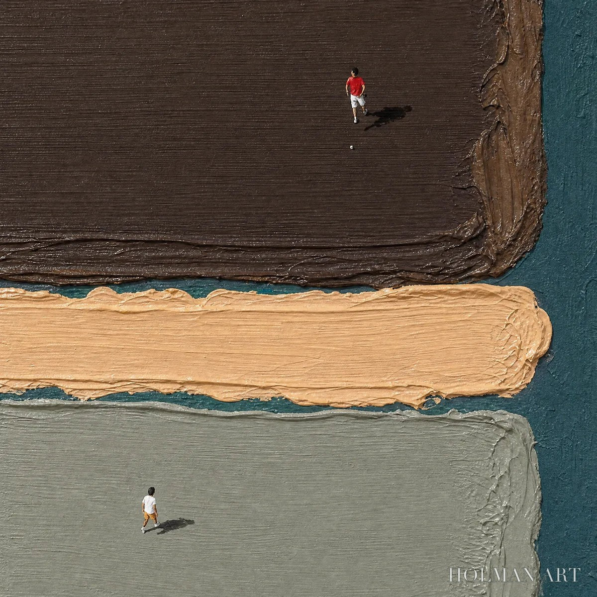 HOLMAN ART Silent Swimmers – Minimal Swimmers Color Block Art - image 3