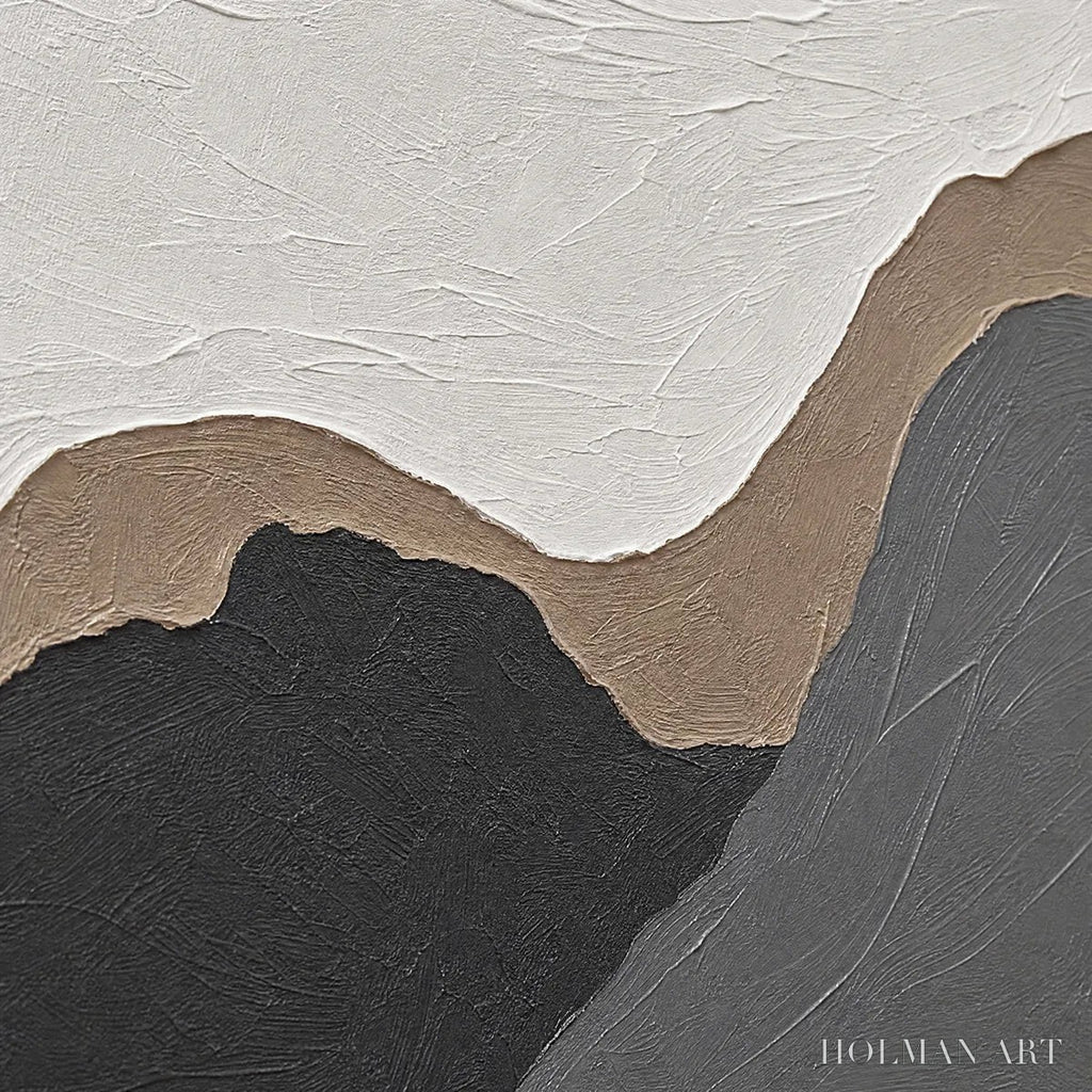 HOLMAN ART Terra Firma – Textured Minimalist Abstract Earth-Tone Triptych - image 3