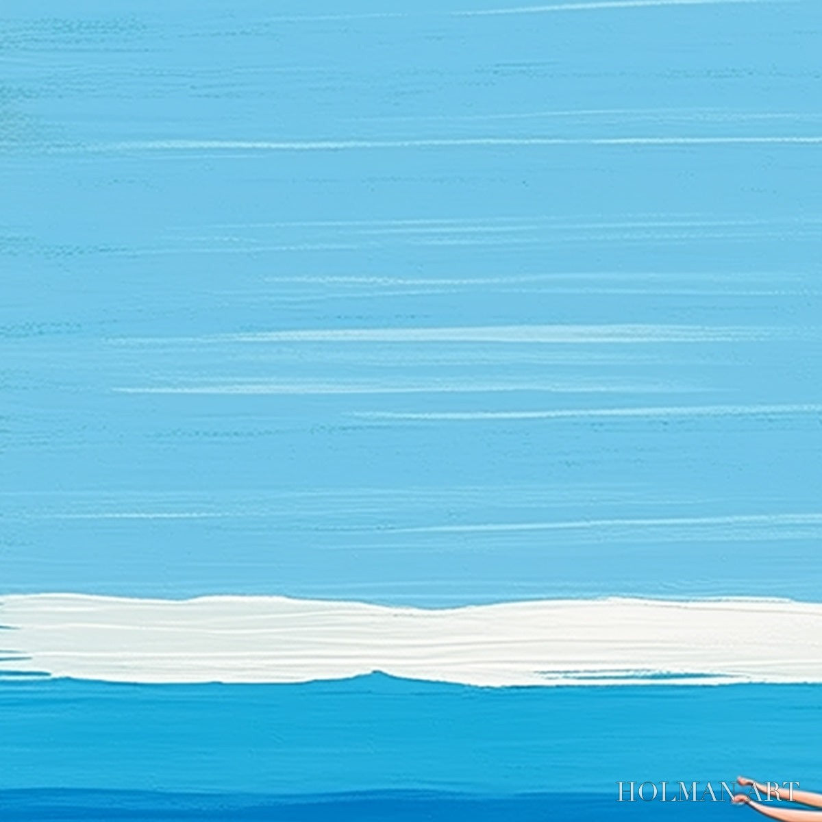 HOLMAN ART the Plunge – Minimalist Blue Art of a Summer Pool Scene - image 5