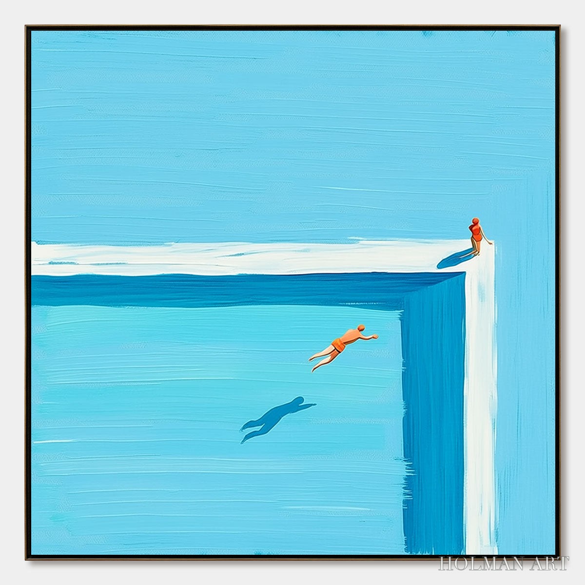 HOLMAN ART the Leap – Minimalist Art of a Summer Pool Dive - image 1