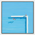 HOLMAN ART the Plunge – Minimalist Modern Art of a Summer Pool Scene - image 1