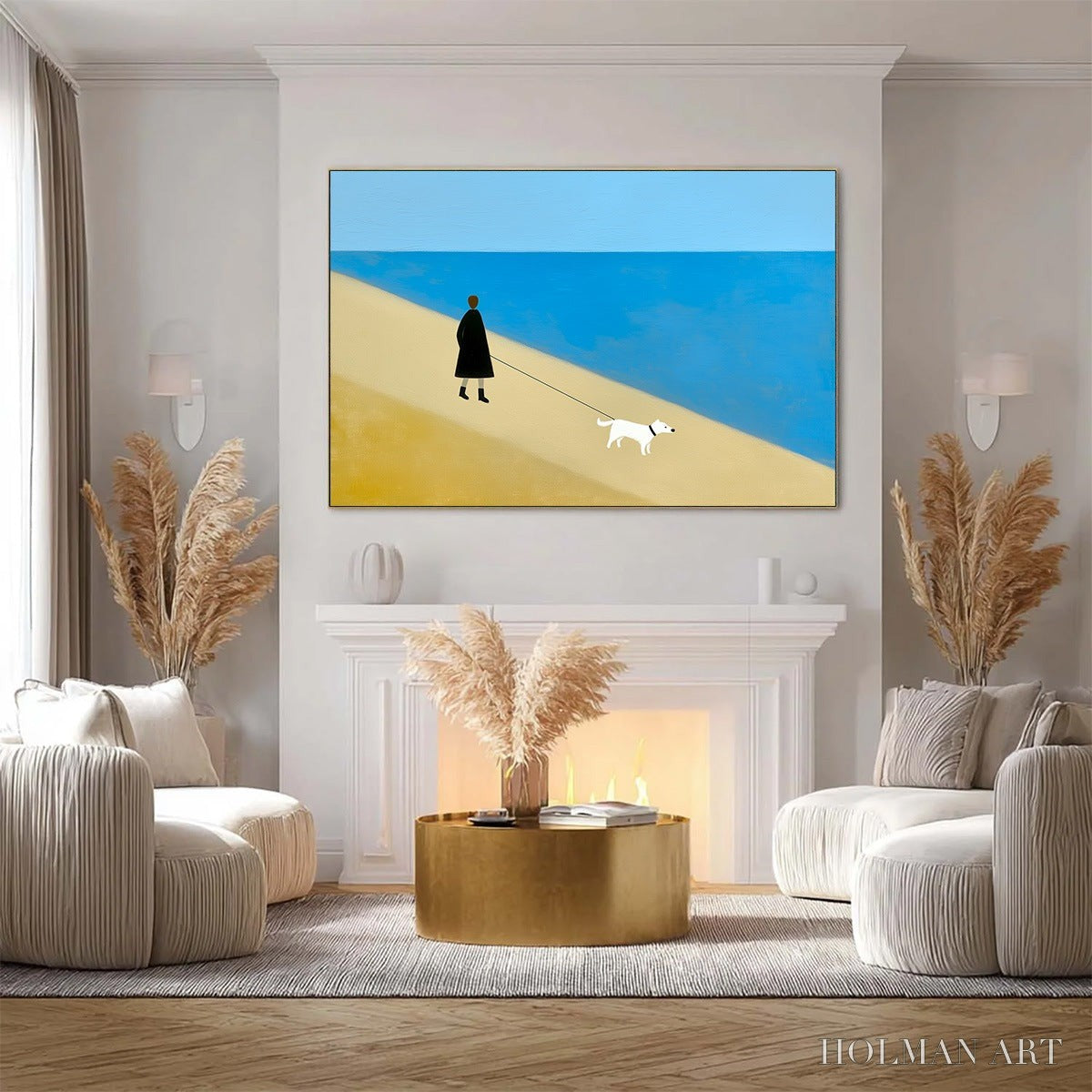 HOLMAN ART Solitude – Minimalist Seaside Companion Painting - image 2