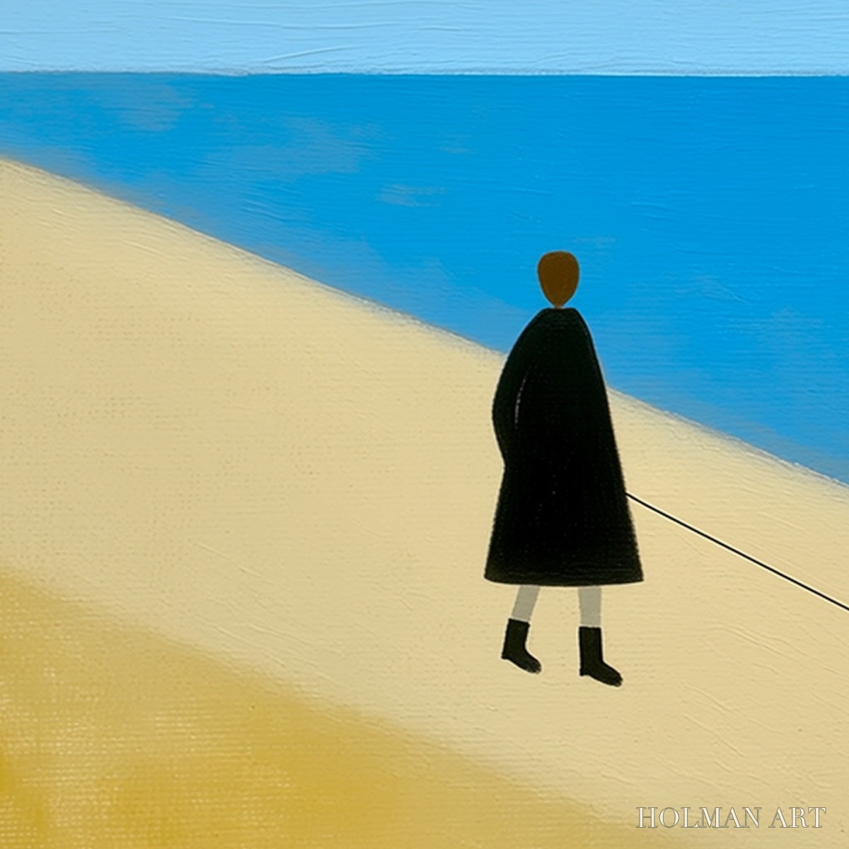 HOLMAN ART Solitude – Minimalist Seaside Companion Painting - image 3