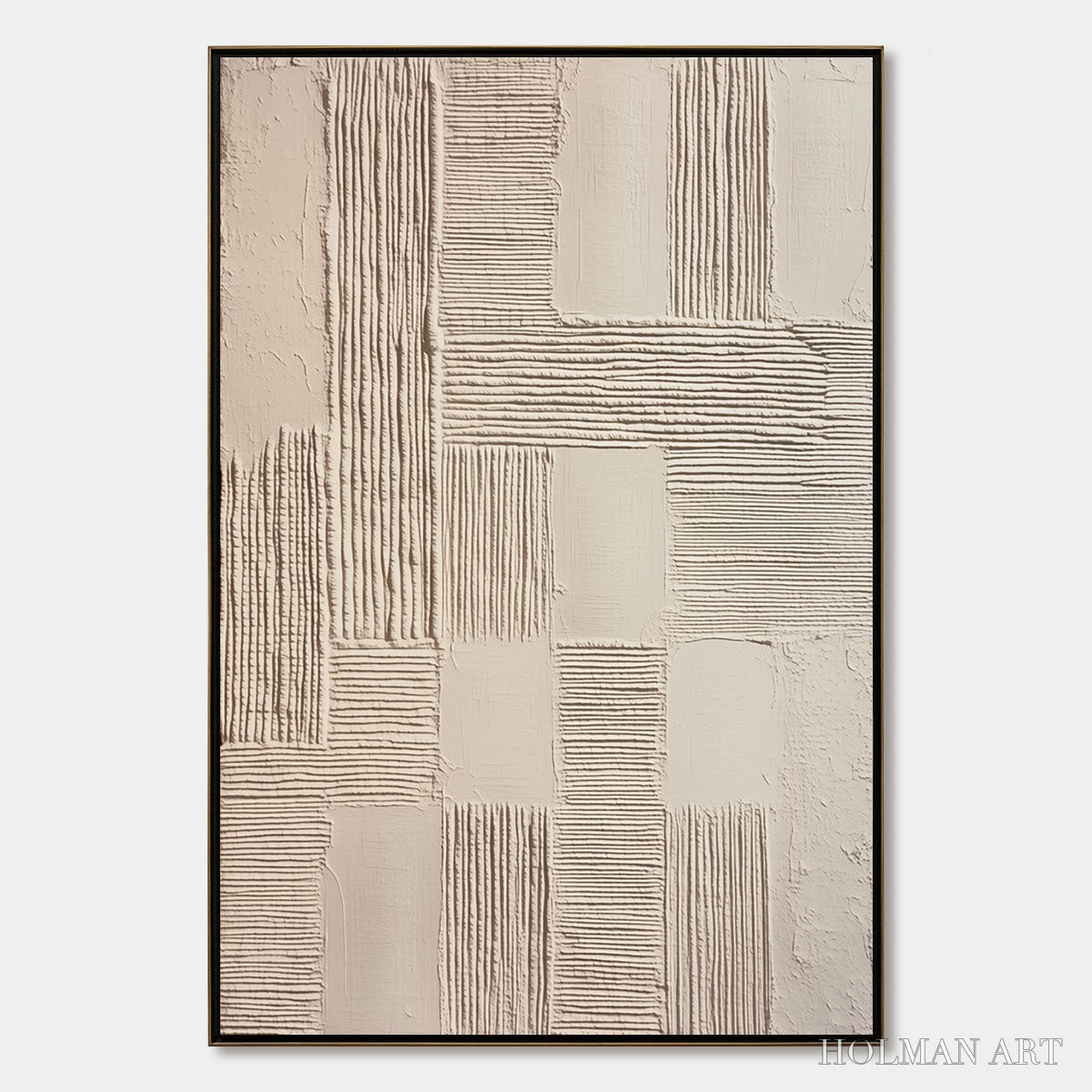 HOLMAN ART Foundations – Textured Minimalist Abstract Painting in Beige - image 1