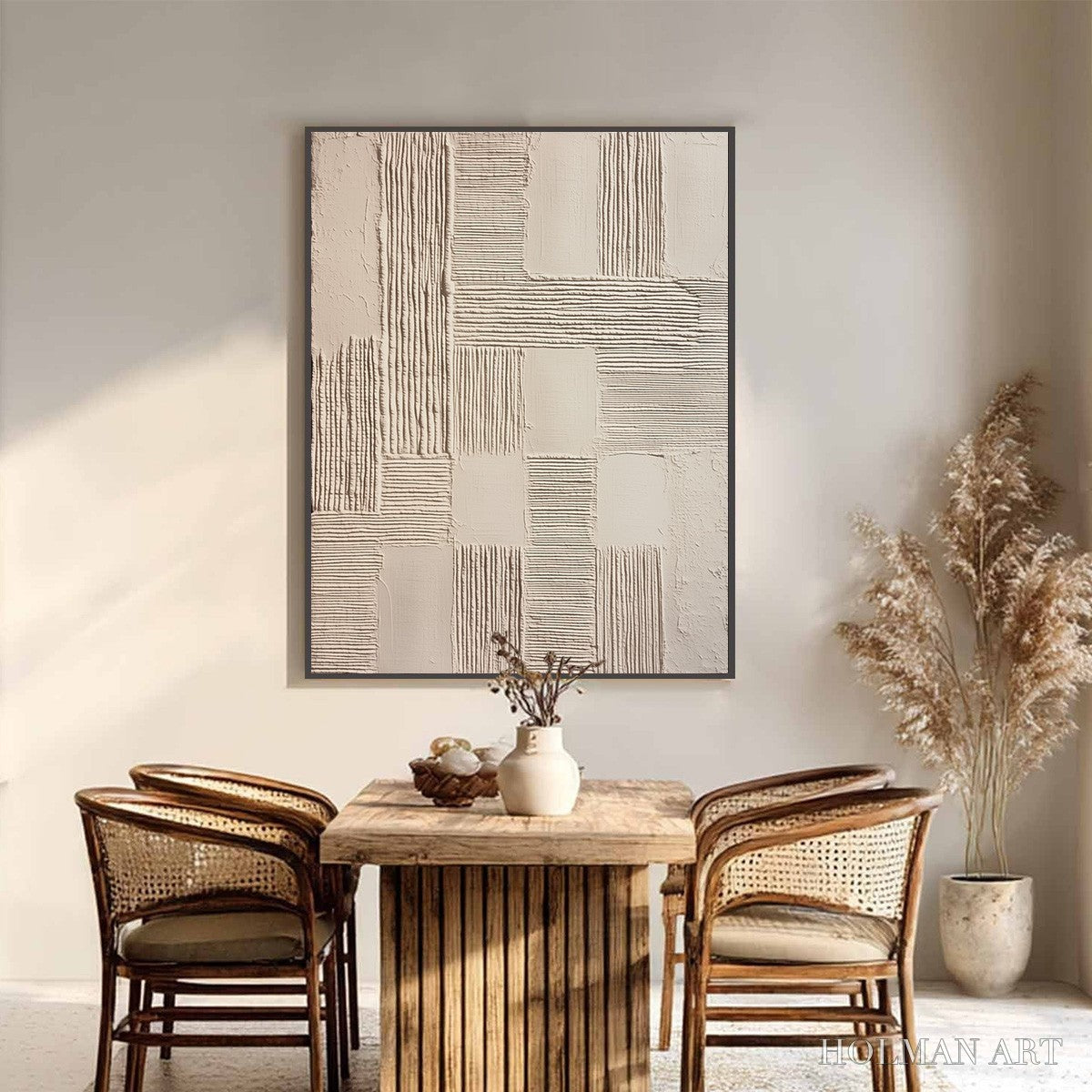 HOLMAN ART Foundations – Textured Minimalist Abstract Painting in Beige - image 2