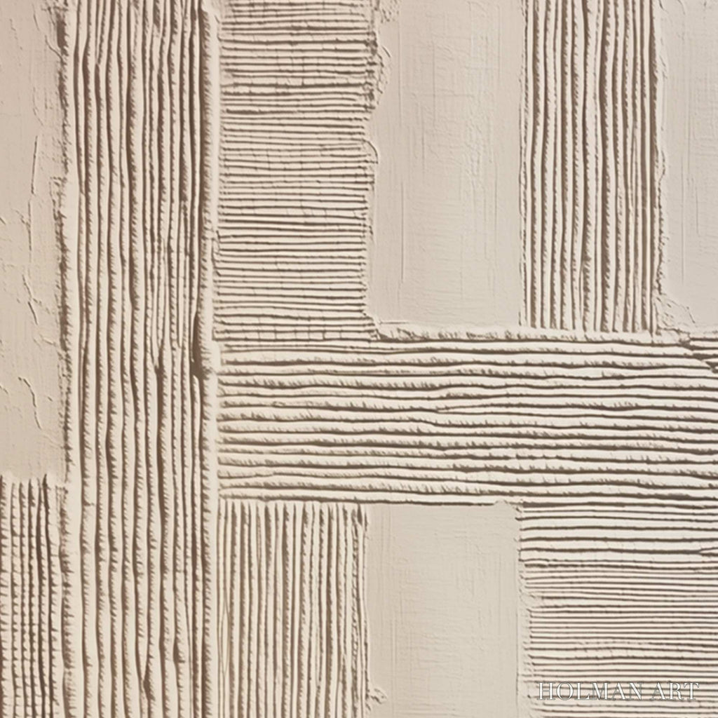 HOLMAN ART Foundations – Textured Minimalist Abstract Painting in Beige - image 3