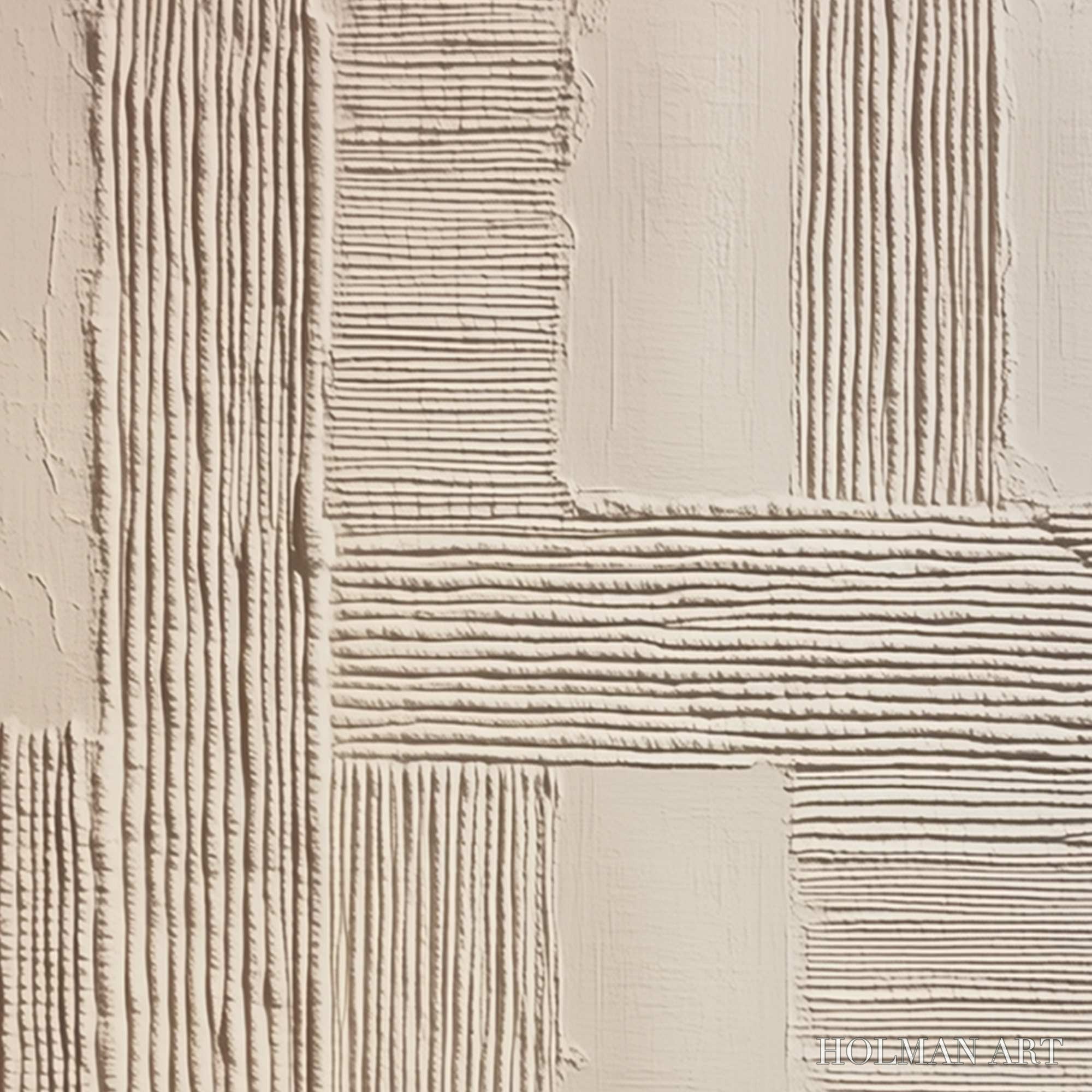 HOLMAN ART Foundations – Textured Minimalist Abstract Painting in Beige - image 3