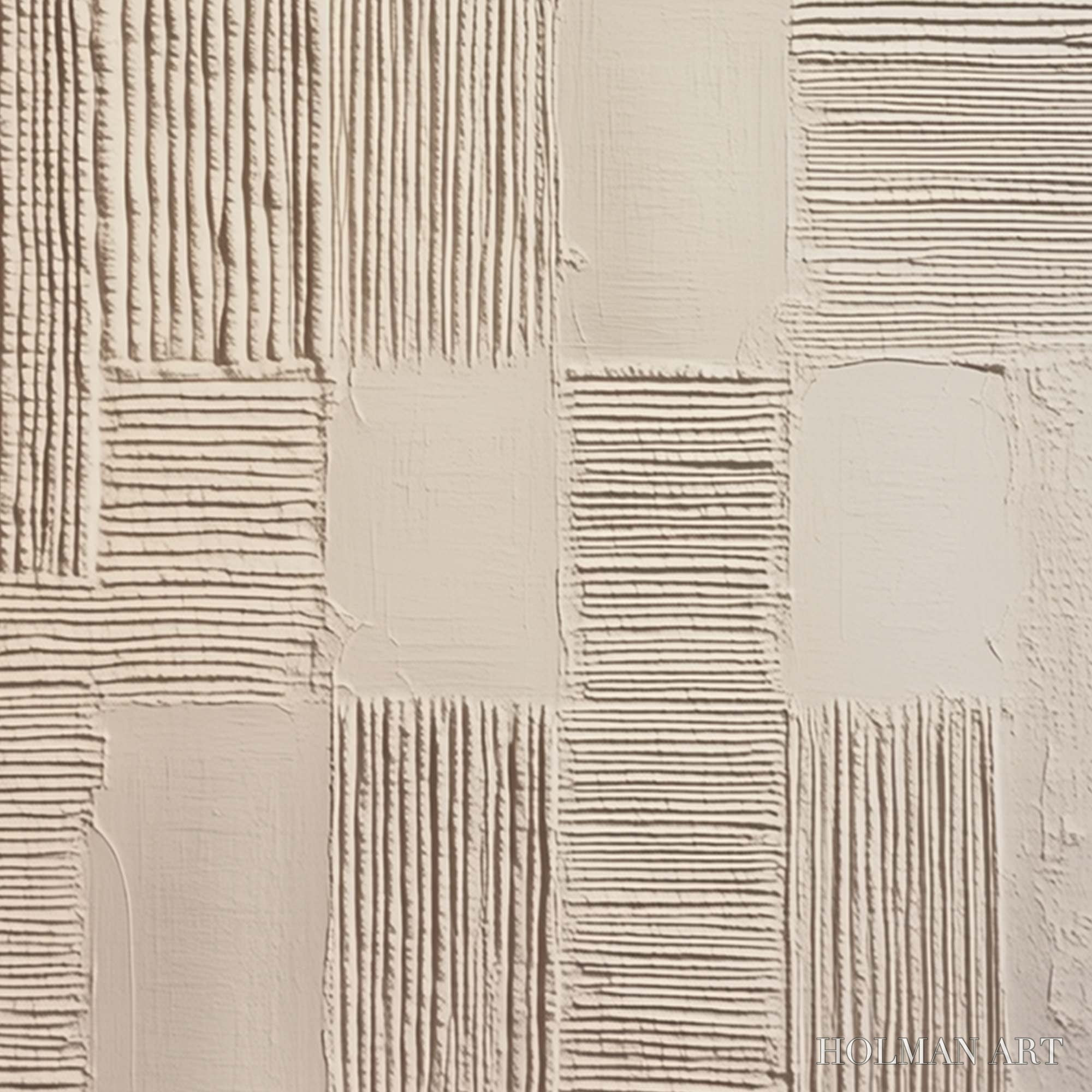 HOLMAN ART Foundations – Textured Minimalist Abstract Painting in Beige - image 5