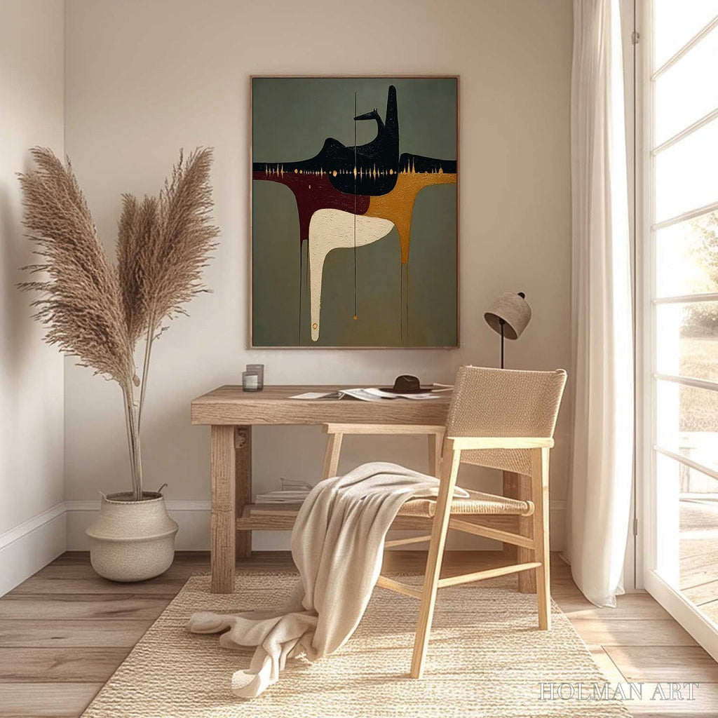 HOLMAN ART the Conduit – Textured Minimalist Abstract Painting with Gold Accents - image 6
