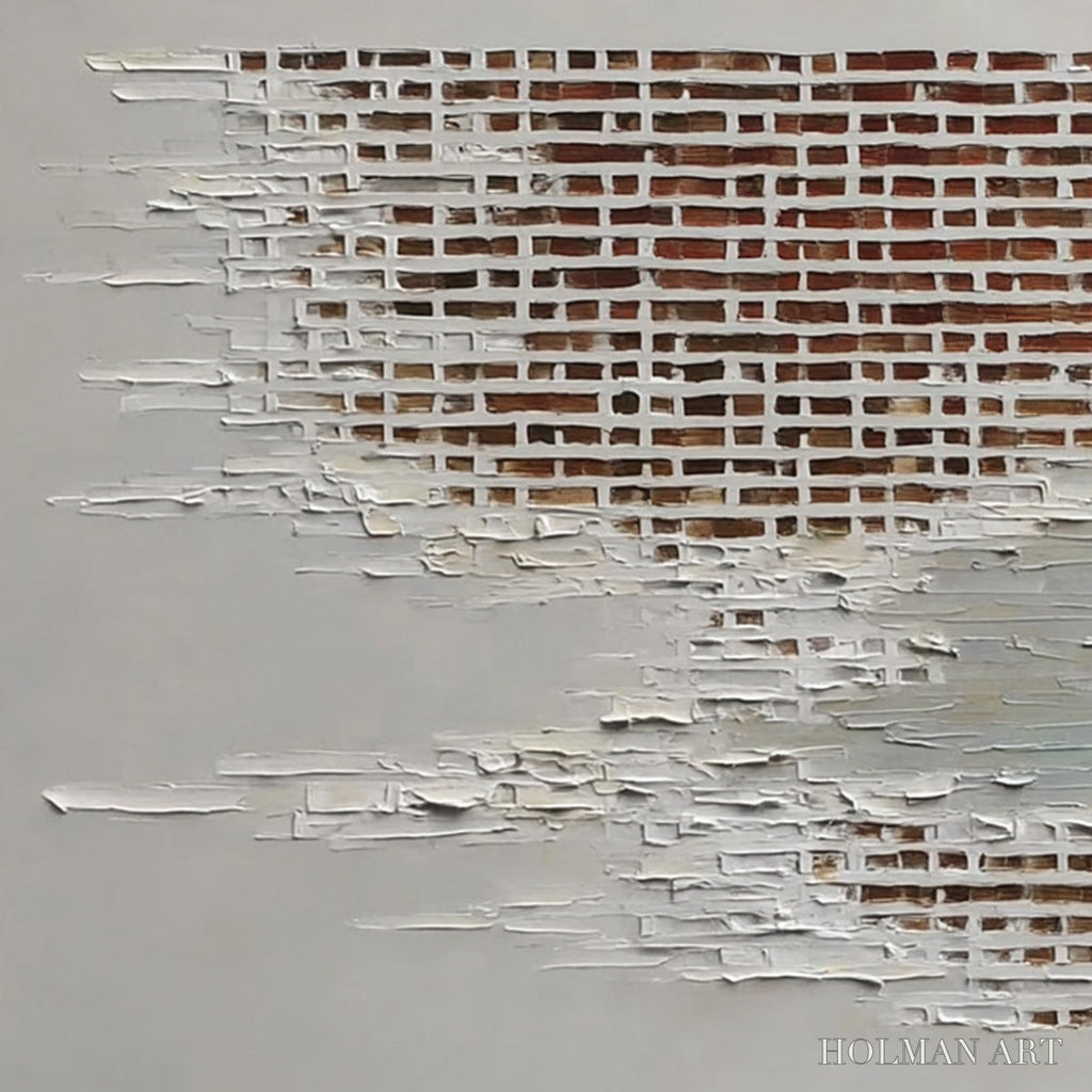 HOLMAN ART Fragments of Time – Textured Minimalist Architectural Abstract Painting - image 3
