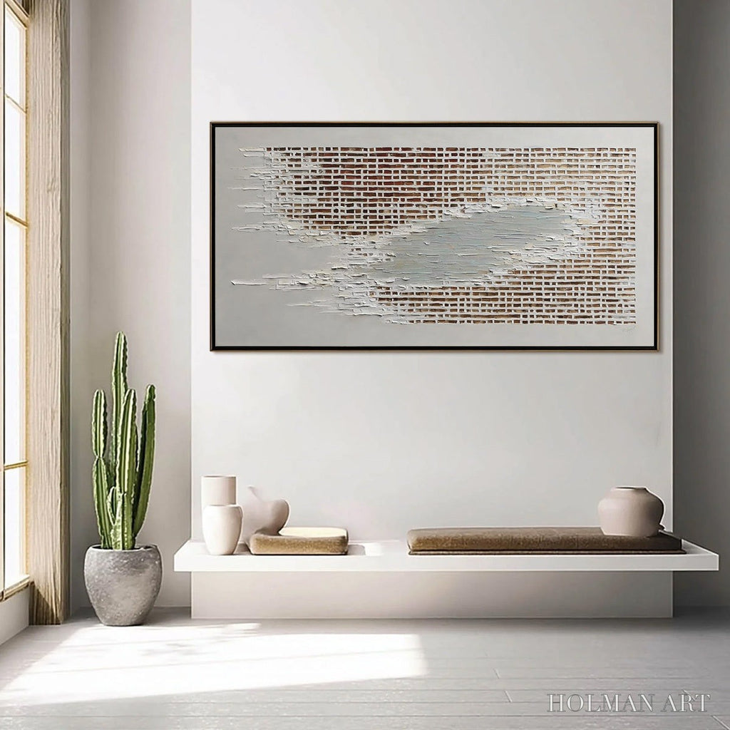 HOLMAN ART Fragments of Time – Textured Minimalist Architectural Abstract Painting - image 6