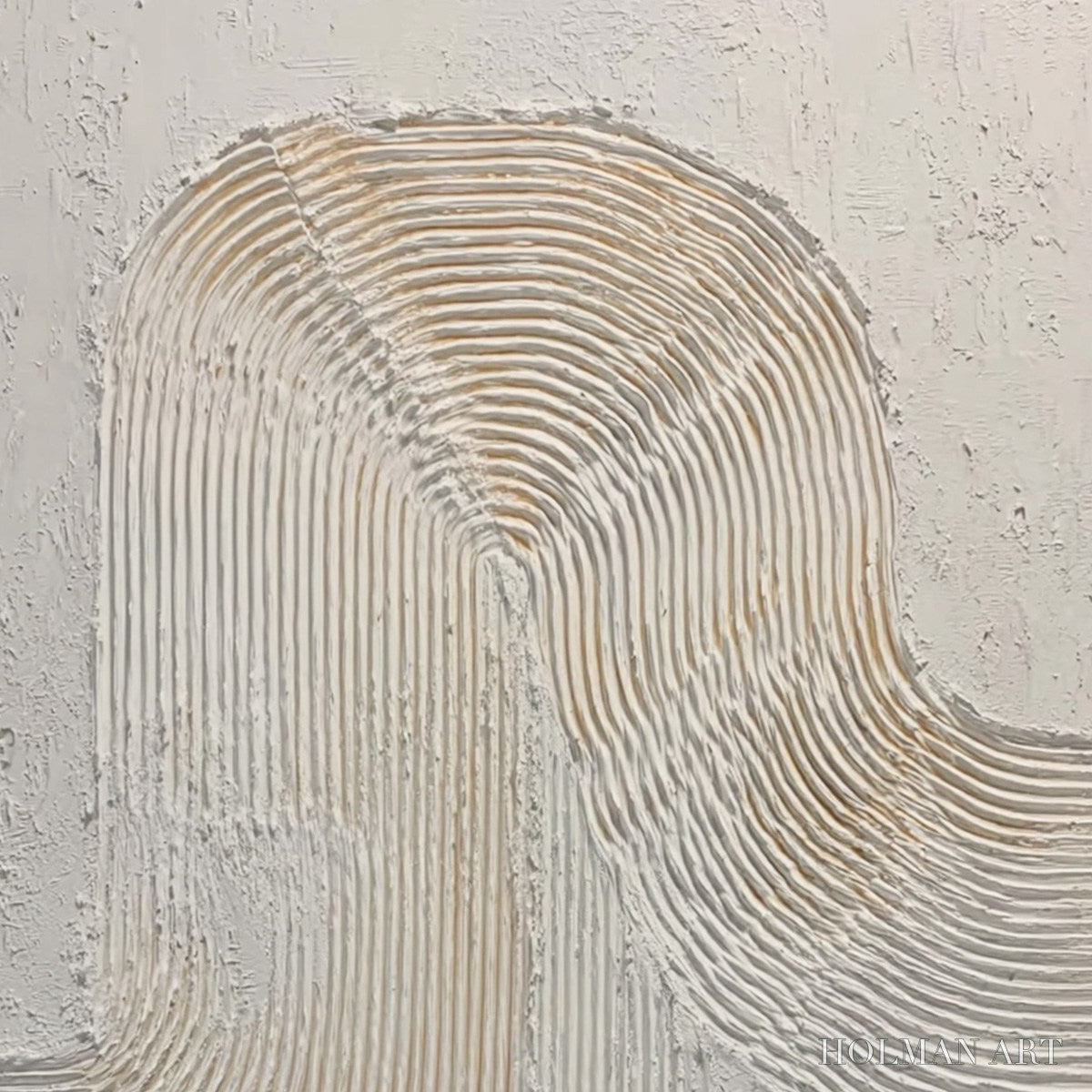 HOLMAN ART Continuum – Textured Minimalist Abstract Painting in White and Beige - image 3
