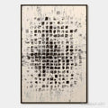HOLMAN ART Matrix – Large Black and White Textured Abstract Grid Painting - image 1