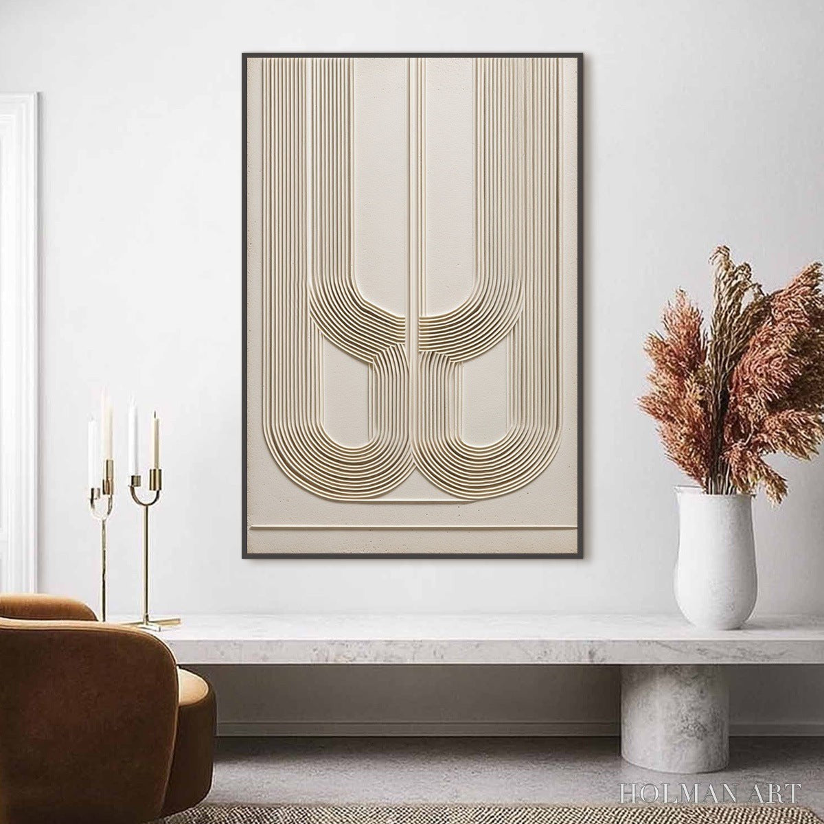 HOLMAN ART Arcade – Textured Minimalist Architectural Abstract Painting - image 2