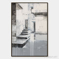 HOLMAN ART Echoes in Concrete – Monochrome Abstract Architectural Painting - image 1