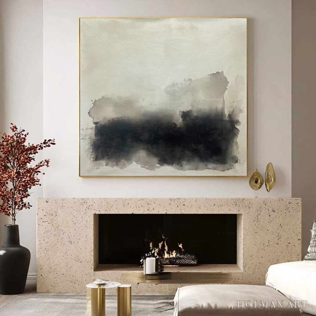 HOLMAN ART Ready to Ship | Dusk Shadows – Abstract Minimalist Neutral Tone - image 2