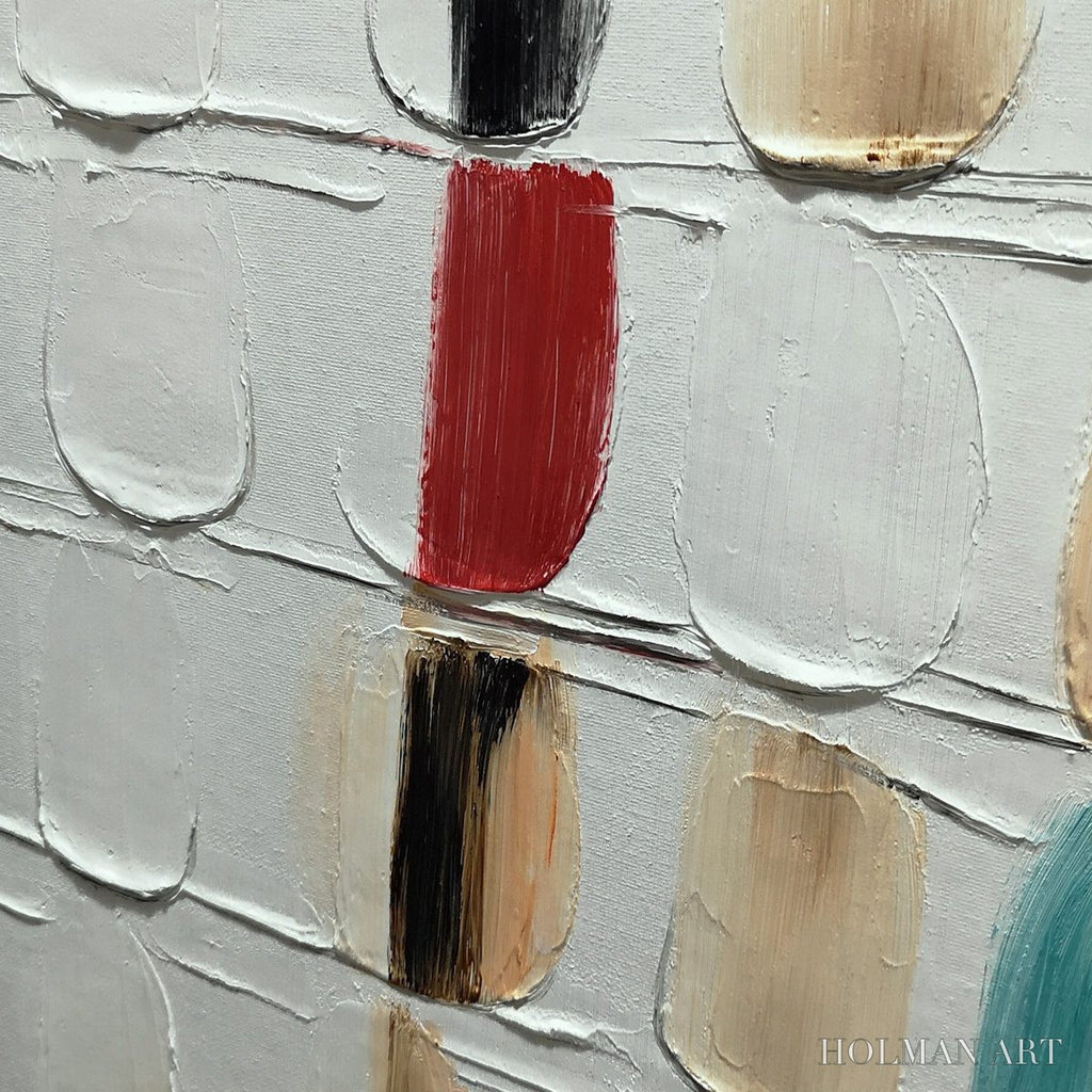 HOLMAN ART Textured Tiles – Minimalist Abstract Textured Oil Painting - image 3