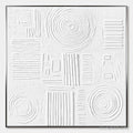 HOLMAN ART White Texture Minimalist Textured Abstract Oil Painting - image 1