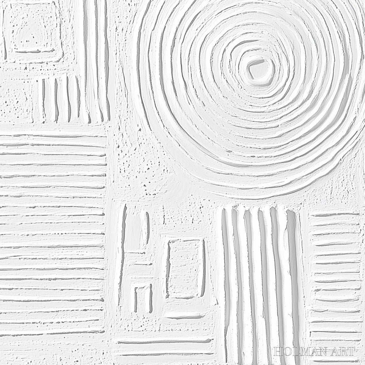 HOLMAN ART White Texture Minimalist Textured Abstract Oil Painting - image 6
