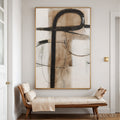 HOLMAN ART Earthy Abstract – Minimalist Abstract Oil Painting in Browns - image 2