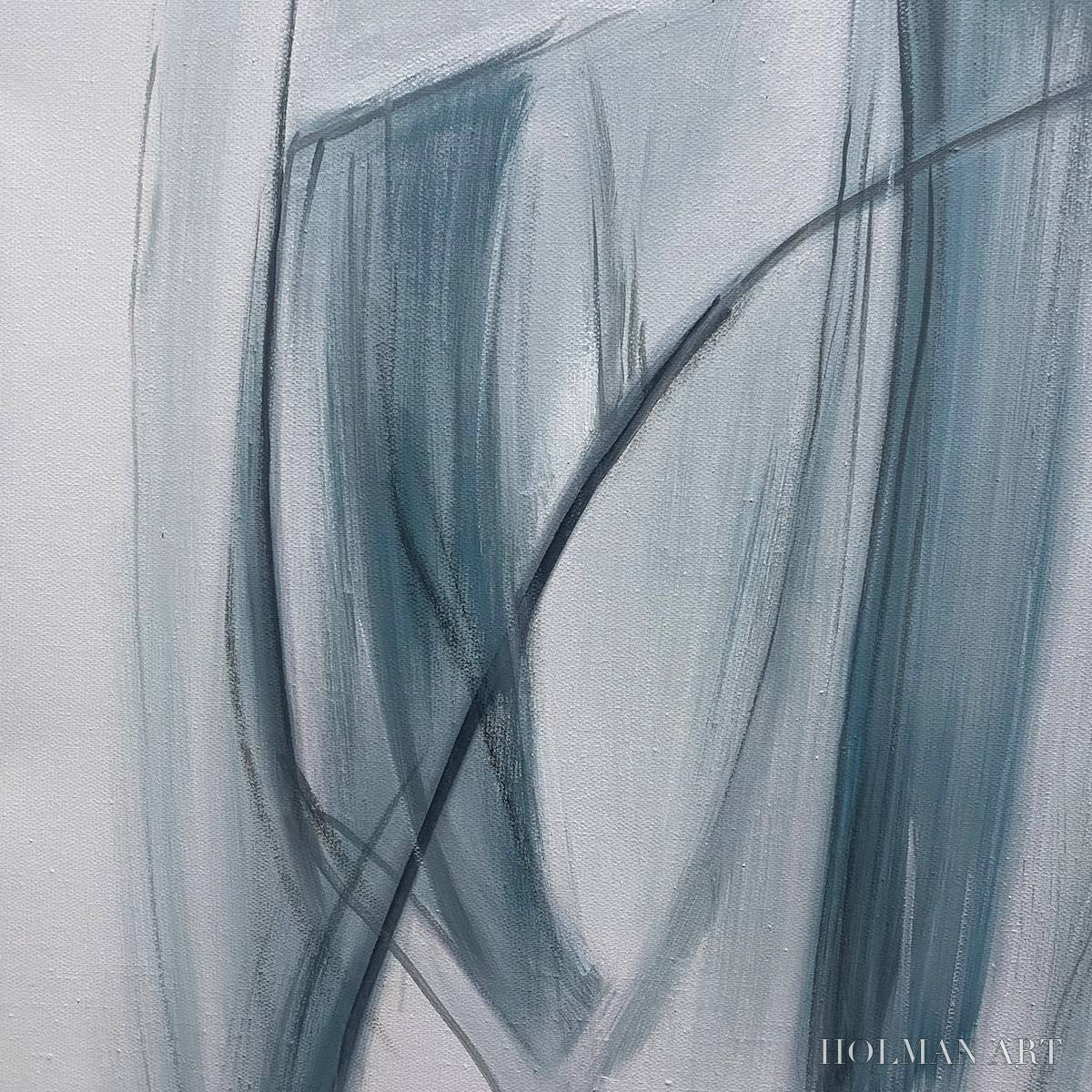 HOLMAN ART Blue Whispers – Abstract Minimalist Oil Painting - image 3