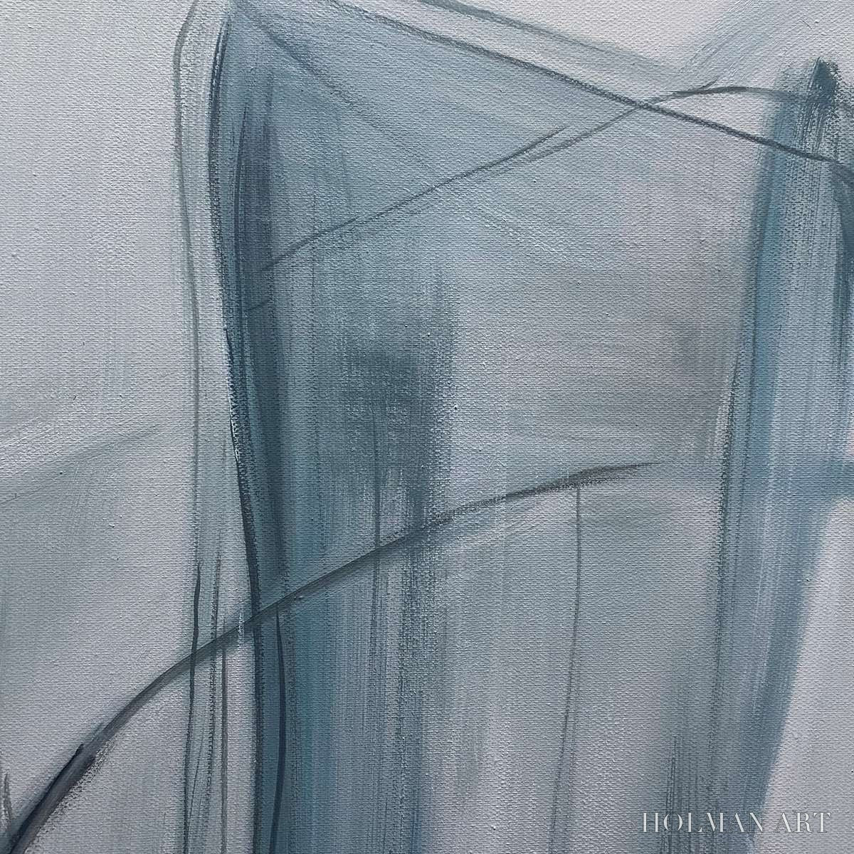 HOLMAN ART Blue Whispers – Abstract Minimalist Oil Painting - image 6