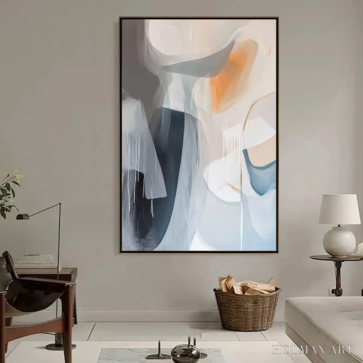 HOLMAN ART Abstract Flow – Modern Minimalist Abstract Oil Painting - image 2