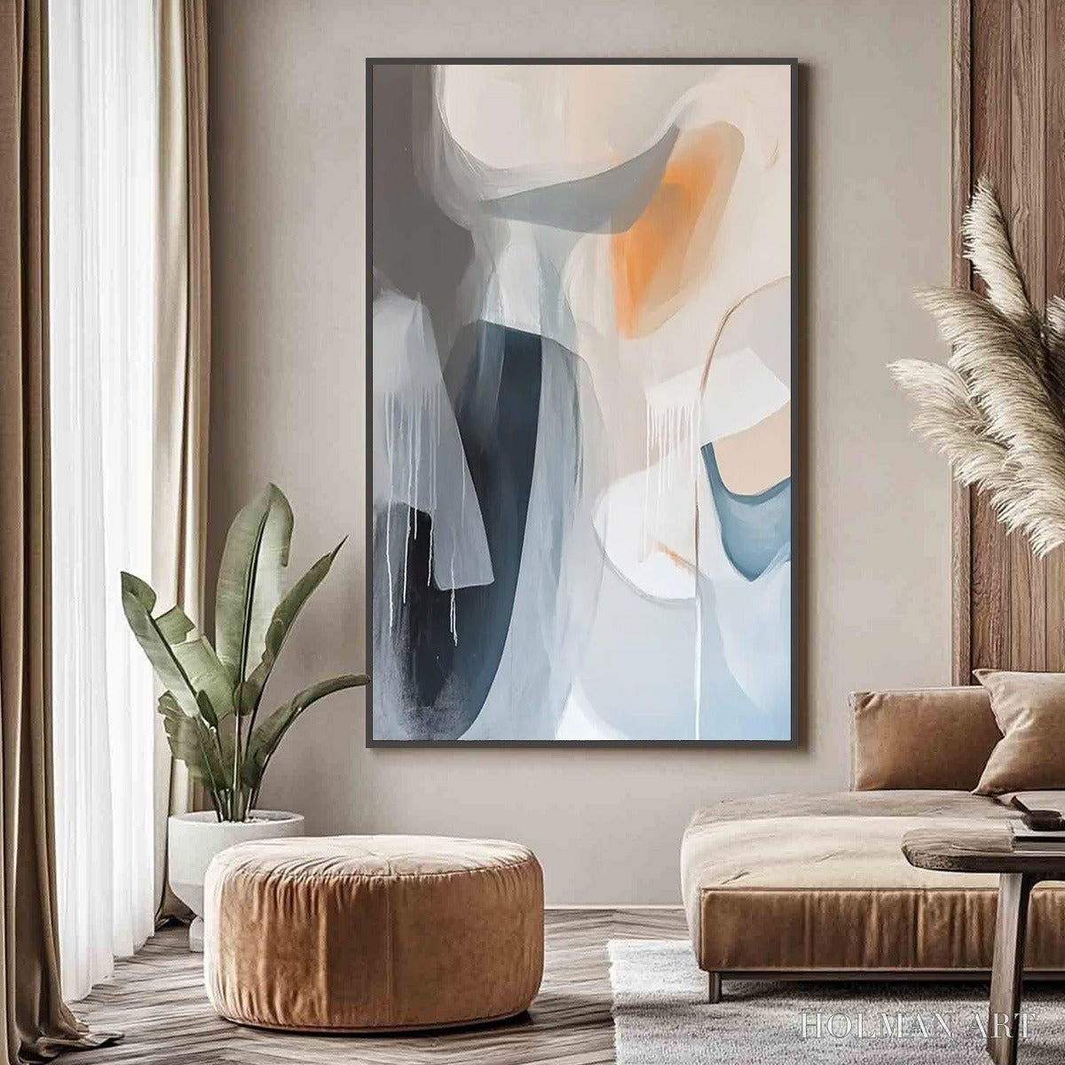 HOLMAN ART Abstract Flow – Modern Minimalist Abstract Oil Painting - image 5