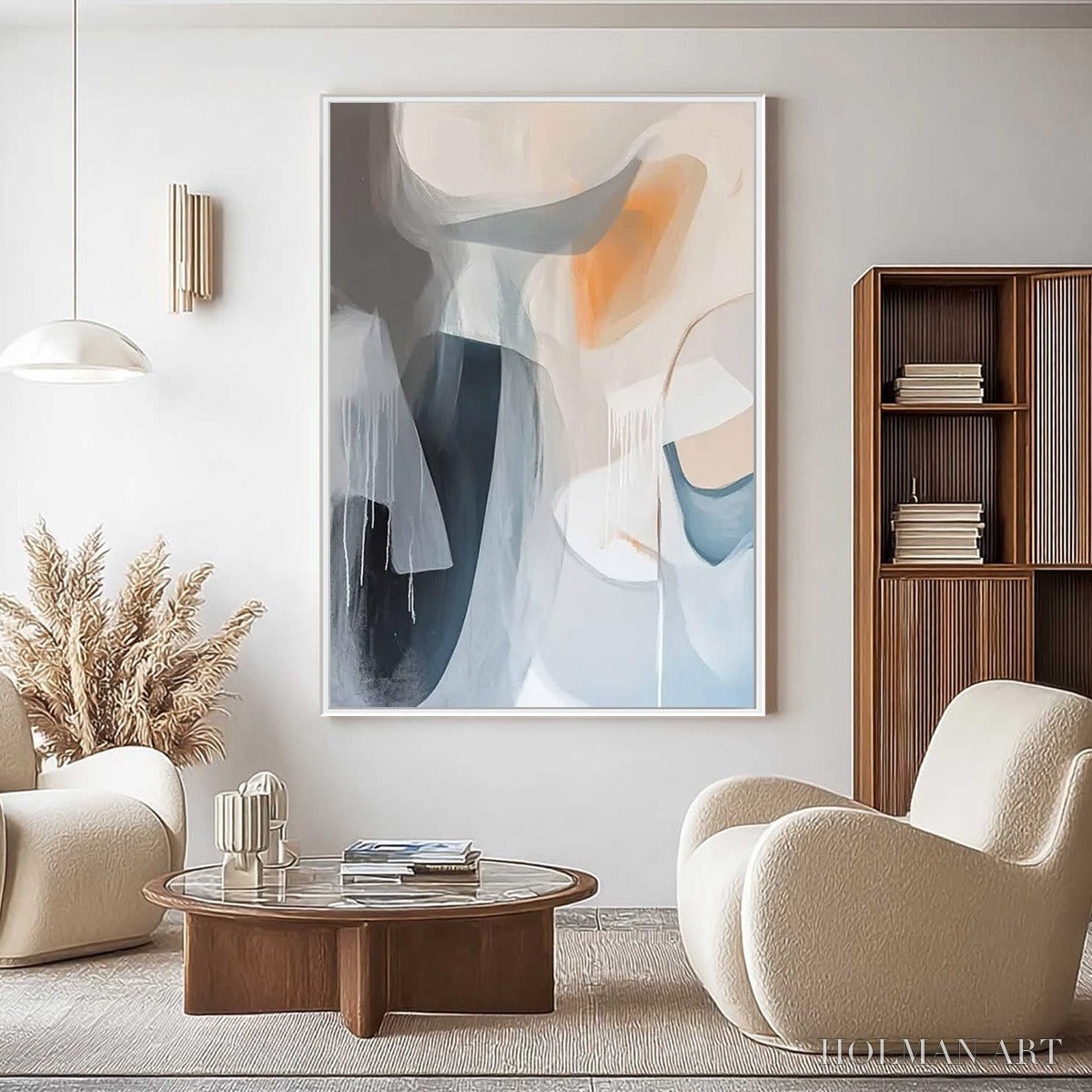 HOLMAN ART Abstract Flow – Modern Minimalist Abstract Oil Painting - image 6