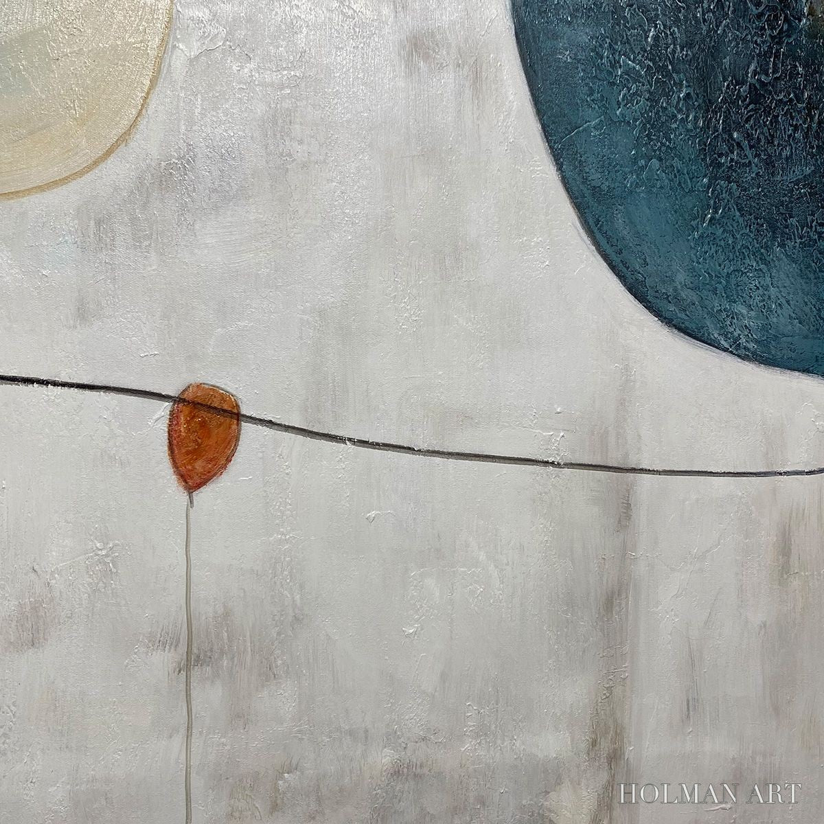 HOLMAN ART Serene Shapes – Textured Abstract Minimalist Oil Painting - image 3