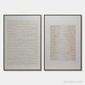 HOLMAN ART Serene Rhythms – Textured Minimalist Abstract Diptych - image 1