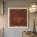 HOLMAN ART Horizon – Textured Minimalist Abstract Brown Oil Painting - image 2