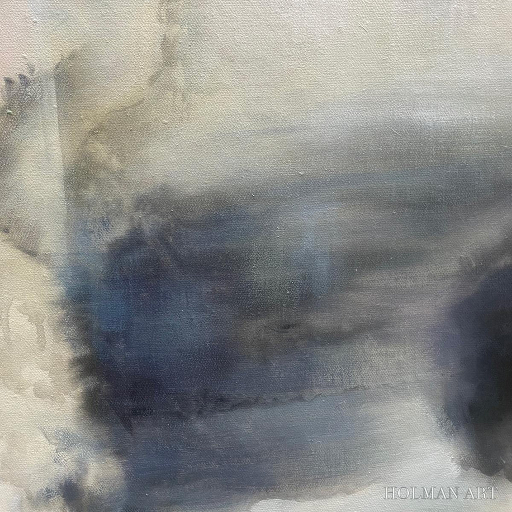 HOLMAN ART Dusk Shadows – Abstract Minimalist Neutral Tone Oil Painting - image 3